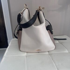 Coach Black, Cream, and Tan Shoulder Bag